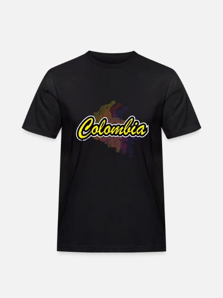 Kolumbien - Männer Workwear T-Shirt - Schwarz