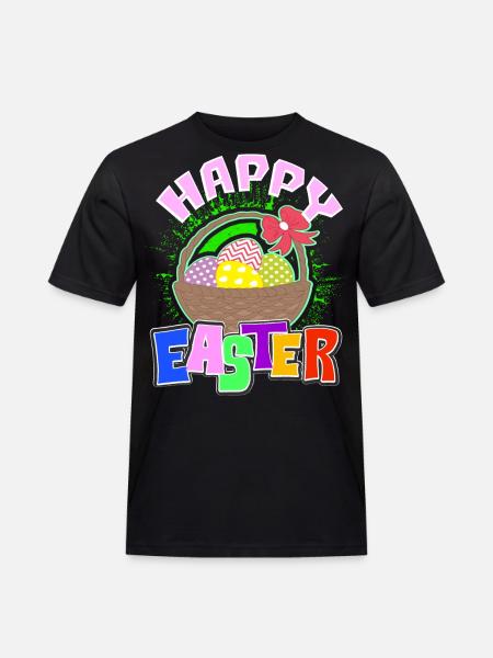 Ostern - Männer Workwear T-Shirt - Schwarz