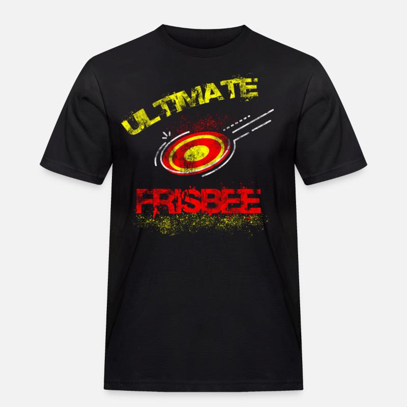 Frisbee - Männer Workwear T-Shirt - Schwarz