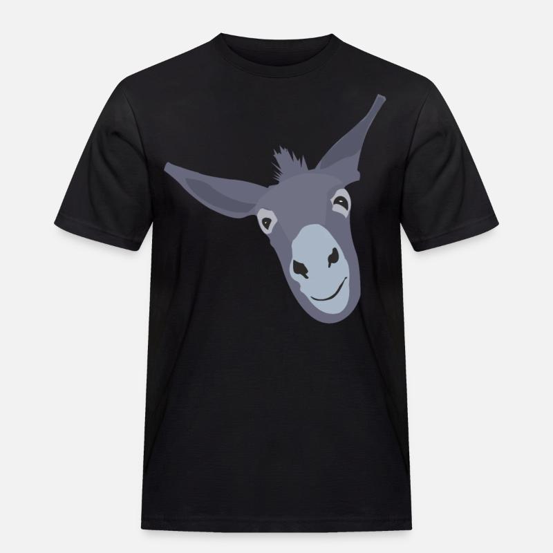 Esel Maulesel Muli - Männer Workwear T-Shirt - Schwarz