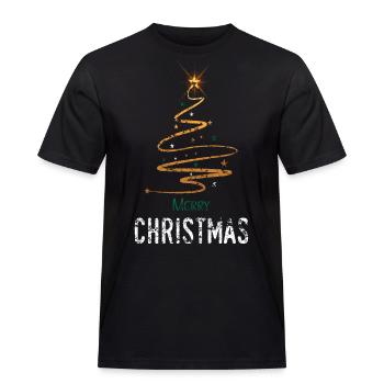 Christmas - Arbets-T-shirt herr - svart - Fram - AI Model Male 178 light (178cm)