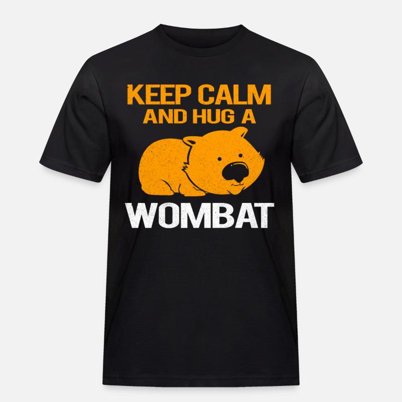 Wombat - Männer Workwear T-Shirt - Schwarz