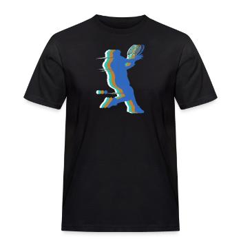 Tennis - Mannen Workwear T-shirt - zwart - Voor - AI Model Male 178 light (178cm)