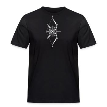 Pfeil Und Bogen - Männer Workwear T-Shirt - Schwarz - Vorne - AI Model Male 178 light (178cm)