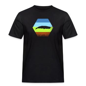 sperm whale - Men's Workwear T-Shirt - black - Front - AI Model Male 178 light (178cm)