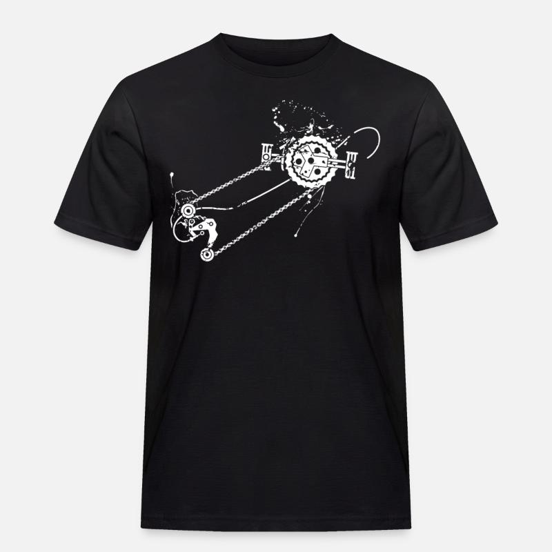 Mountainbiker Geschenkidee - Männer Workwear T-Shirt - Schwarz