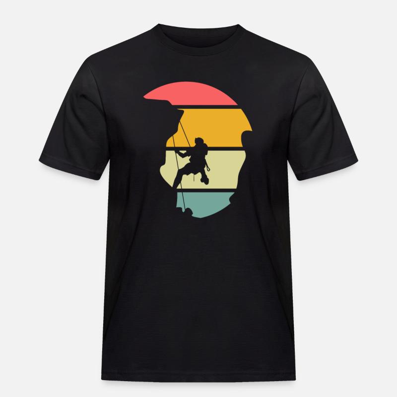 Felskletterer Geschenk - Männer Workwear T-Shirt - Schwarz
