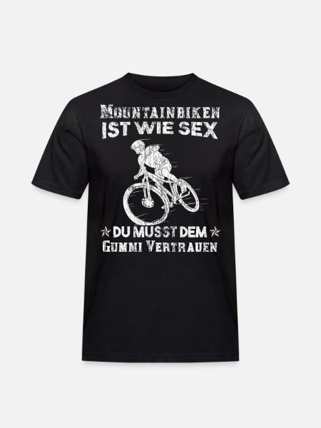 Mountain biker gift - Men's Workwear T-Shirt - black