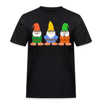 Wichtel Zwerge - Männer Workwear T-Shirt - Schwarz - Vorne - AI Model Male 178 light (178cm)