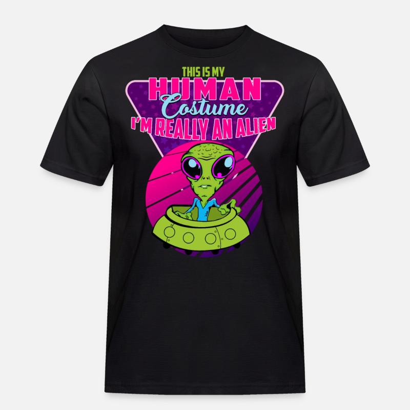 Karneval Alien - Männer Workwear T-Shirt - Schwarz