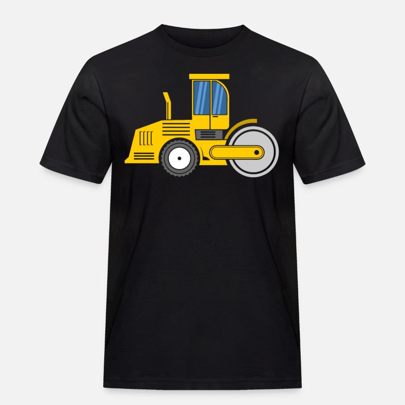 Dampfwalze - Männer Workwear T-Shirt - Schwarz
