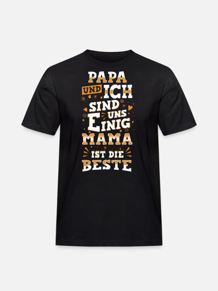 Beste Mama - Männer Workwear T-Shirt - Schwarz