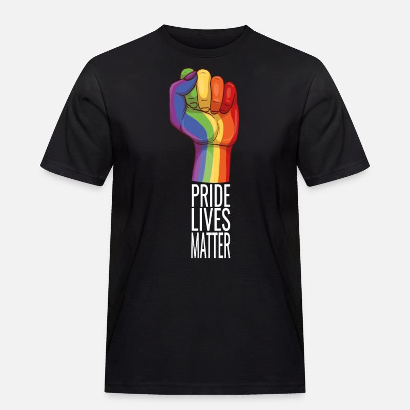 Pride Regenbogen - Männer Workwear T-Shirt - Schwarz