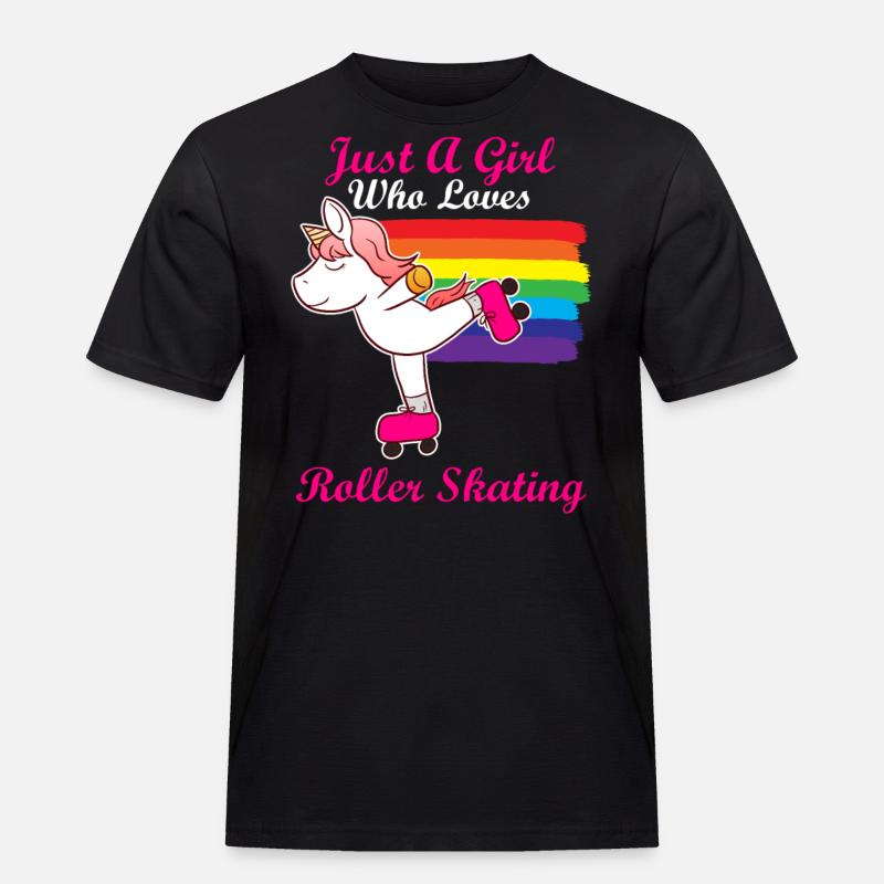 Roller Skating - Männer Workwear T-Shirt - Schwarz