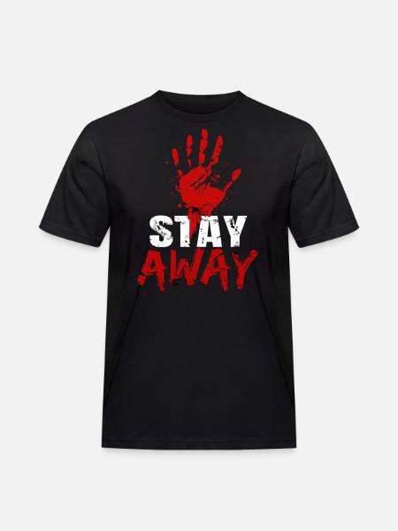 Stay away - Men's Workwear T-Shirt - black