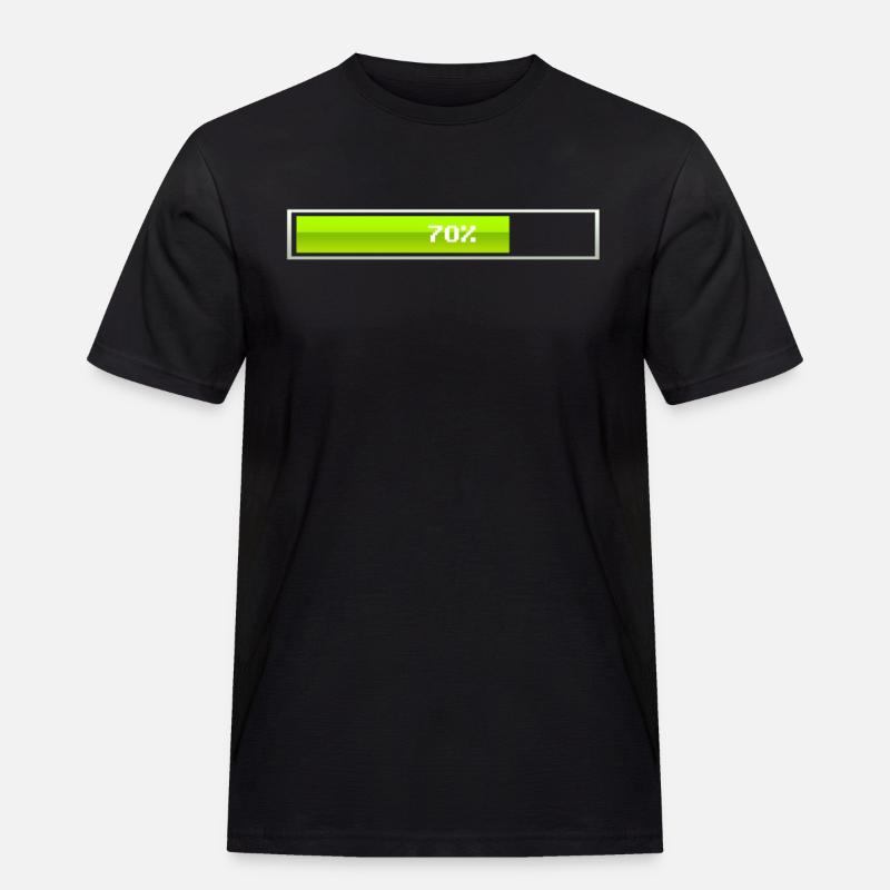 Ladebalken Lädt - Männer Workwear T-Shirt - Schwarz