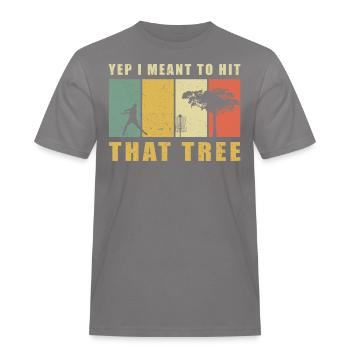 Discgolf Disc Golf | Discgolfspieler Geschenk - Männer Workwear T-Shirt - Grau - Vorne - AI Model Male 185 dark (185cm)
