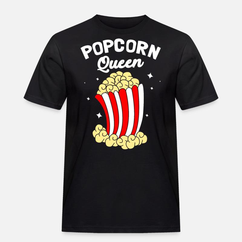 Popcorn - Männer Workwear T-Shirt - Schwarz