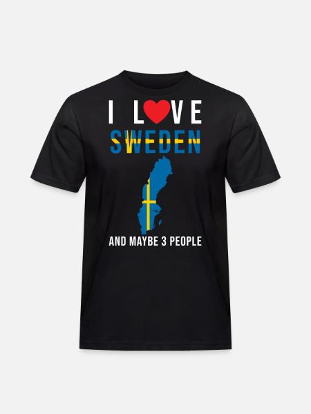 Suède j'aime la Suède - T-shirt Workwear homme - noir