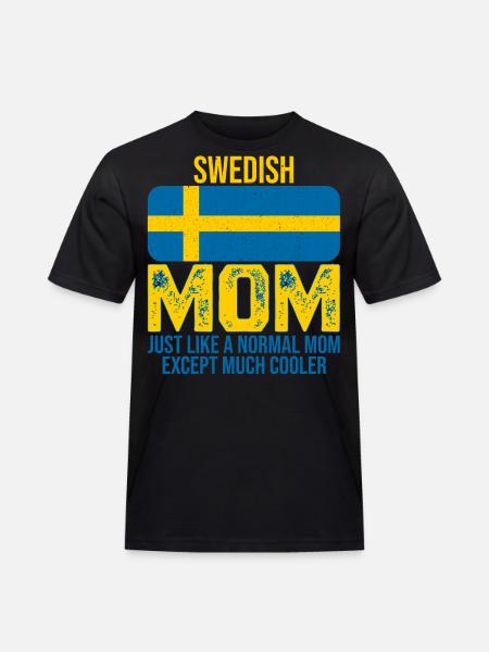 Zweedse Moeder Zweedse vlag voor Moederdag - Mannen Workwear T-shirt - zwart