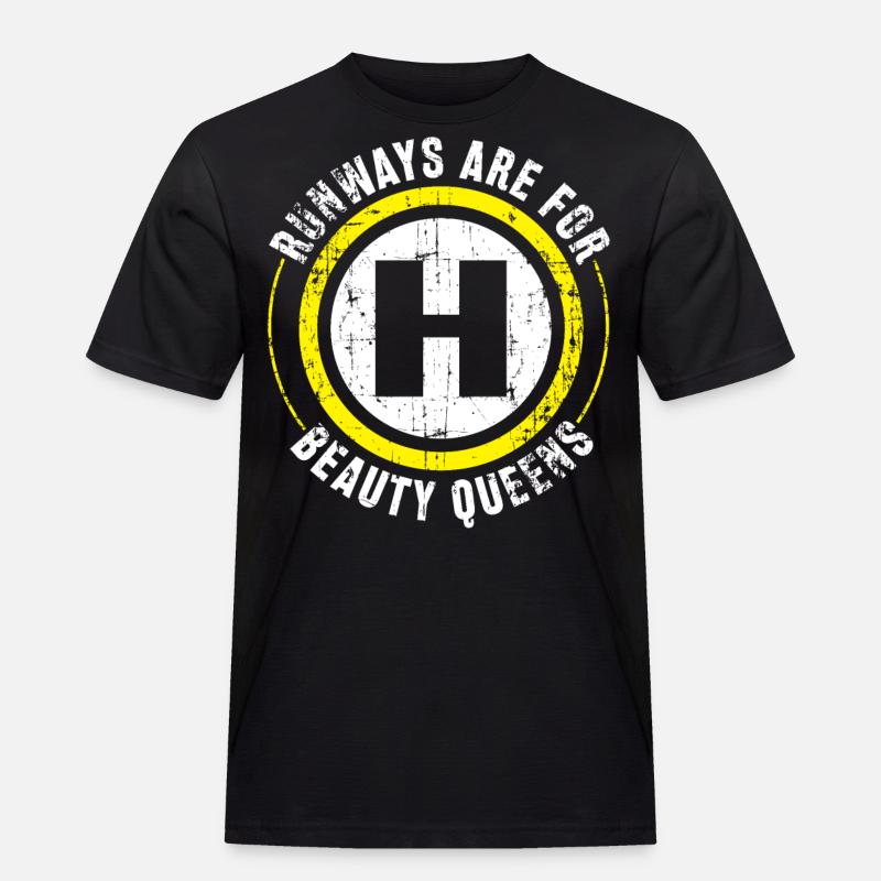 Helicopter Pilot Geschenk - Männer Workwear T-Shirt - Schwarz