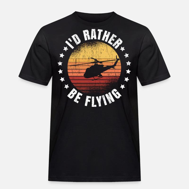 Helicopter Pilot Geschenk - Männer Workwear T-Shirt - Schwarz