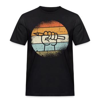 Zeichner Geschenke - Männer Workwear T-Shirt - Schwarz - Vorne - AI Model Male 178 light (178cm)