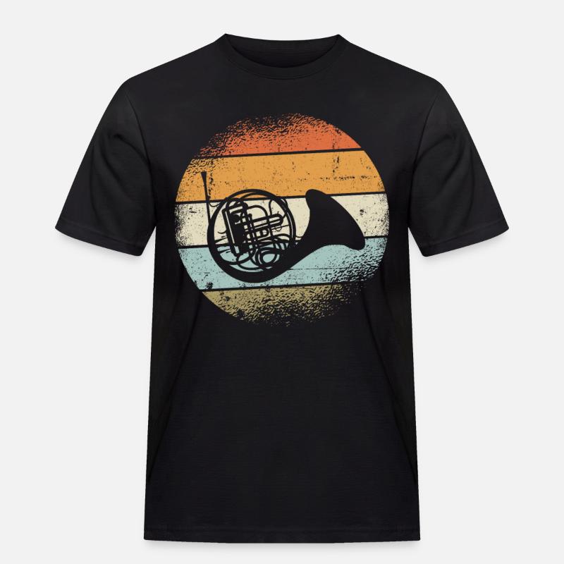 cuerno - Camiseta de trabajo para hombre - negro