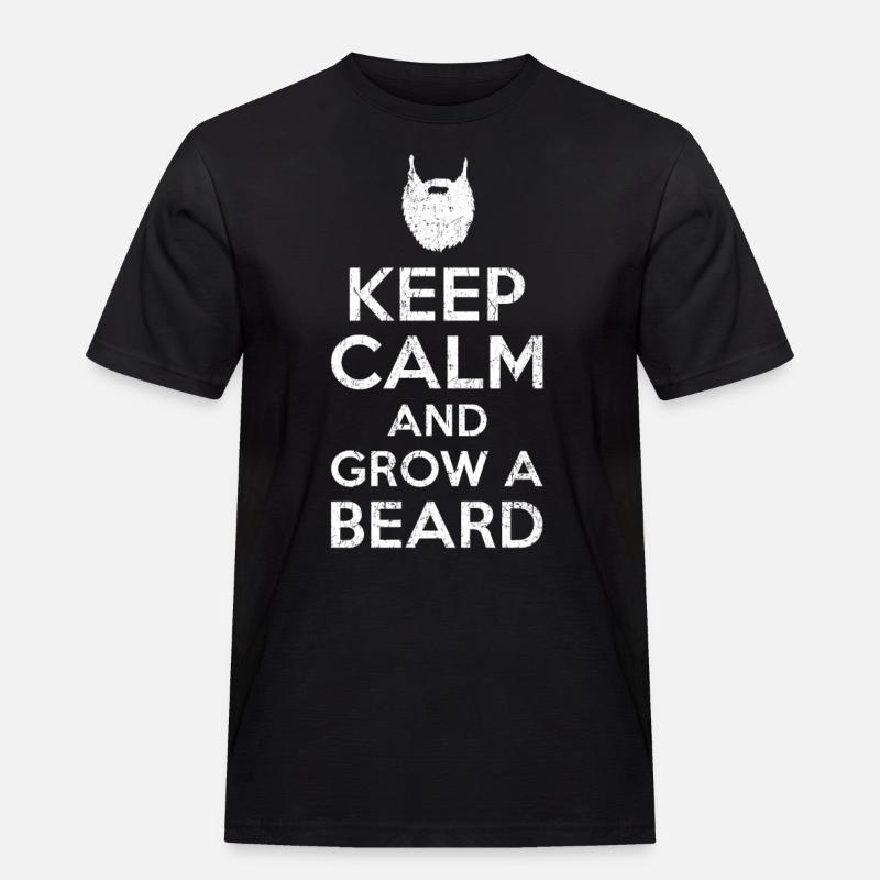 Keep calm beard - Men's Workwear T-Shirt - black