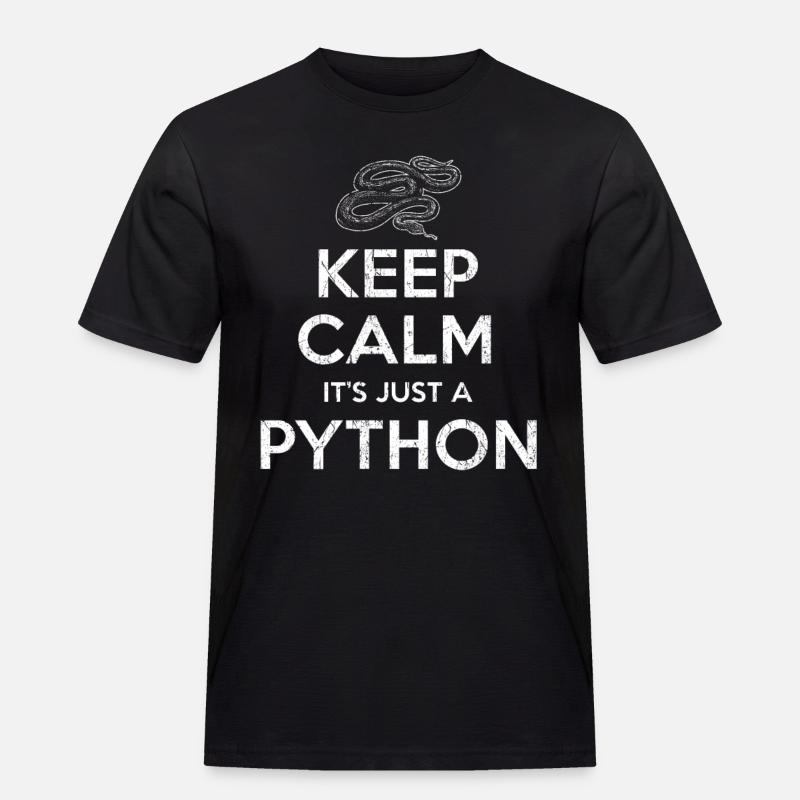 Python Schlange - Männer Workwear T-Shirt - Schwarz