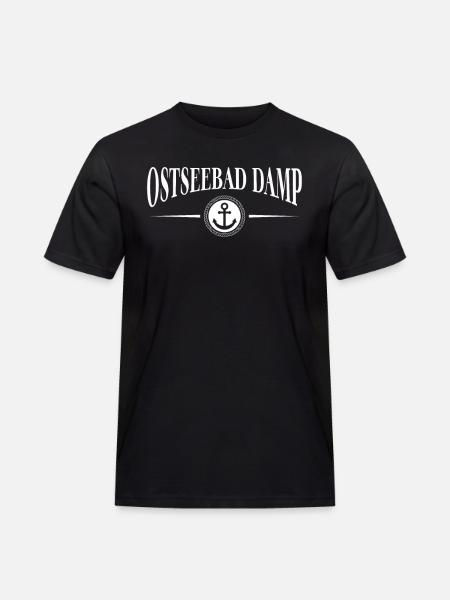 Anker und Seil - Ostseebad Damp - Männer Workwear T-Shirt - Schwarz