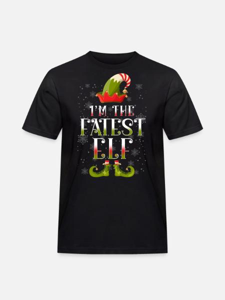 Fattest Elves Christmas - Men's Workwear T-Shirt - black