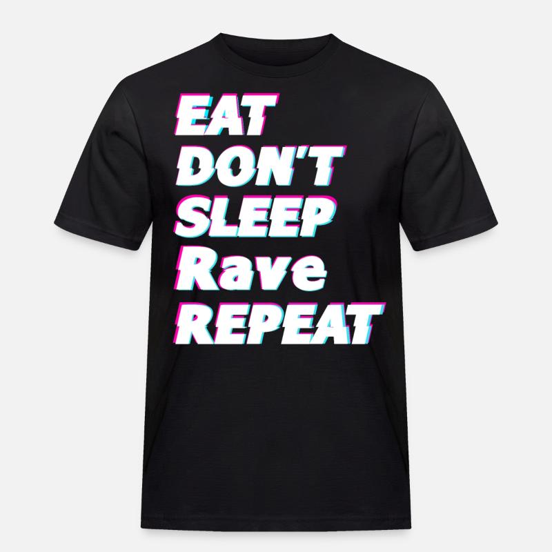 Raver Geschenkidee - Männer Workwear T-Shirt - Schwarz