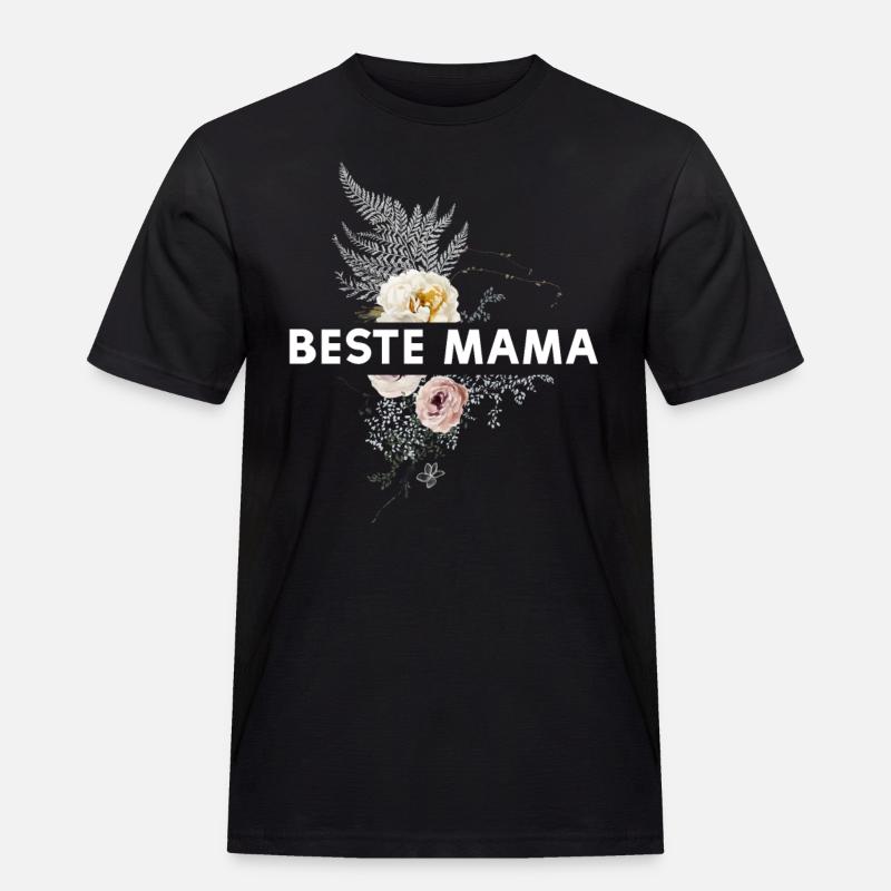 Beste Mama - Männer Workwear T-Shirt - Schwarz