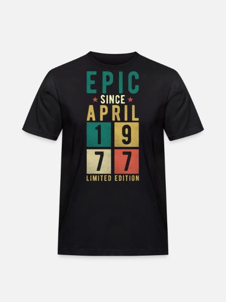Anniversaire Avril 1977 - T-shirt Workwear homme - noir