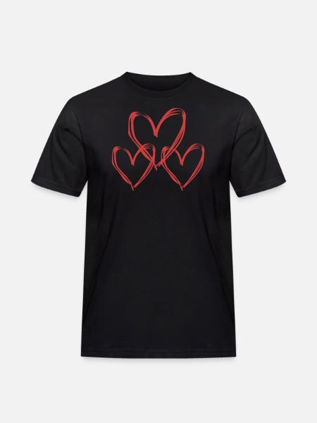 Heart Family - Men's Workwear T-Shirt - black