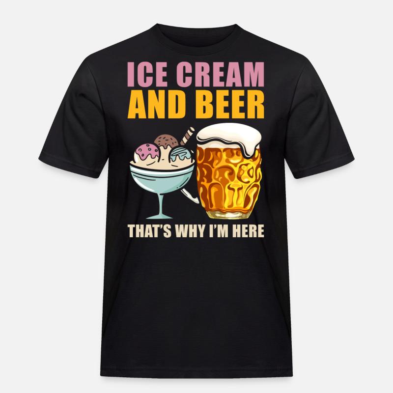 Eis - Männer Workwear T-Shirt - Schwarz