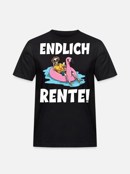 Endlich Rente - Männer Workwear T-Shirt - Schwarz