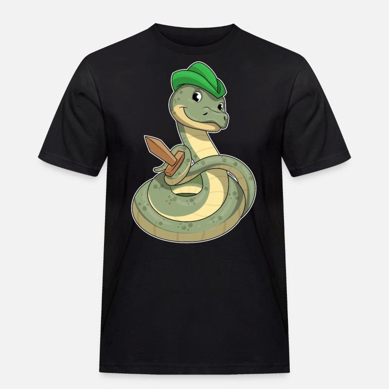 Serpent avec épée - T-shirt Workwear homme - noir