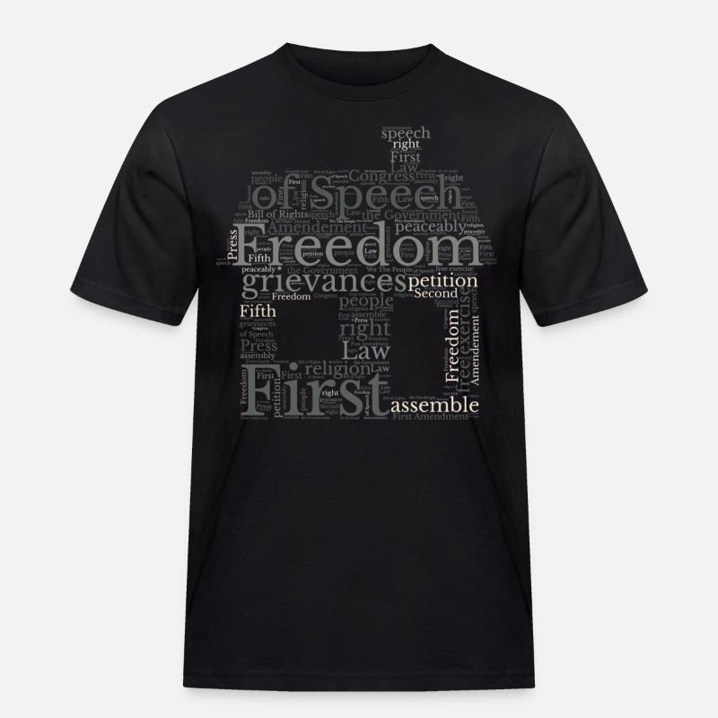 Liberté d’expression - Wordcloud - T-shirt Workwear homme - noir