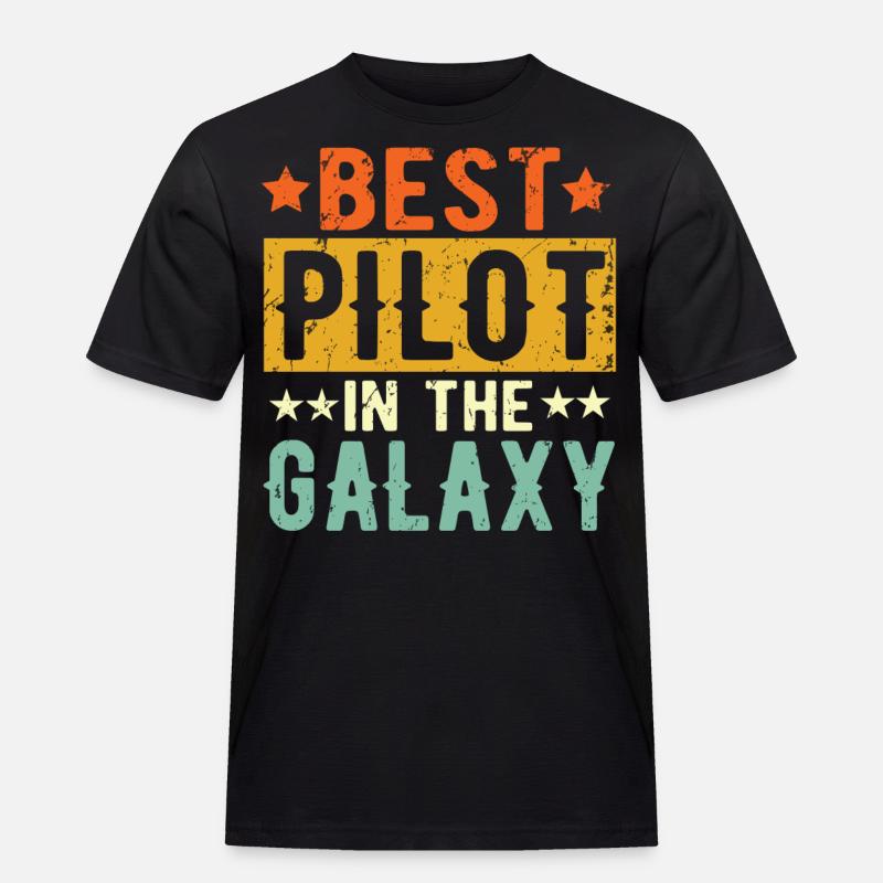 Best Pilot ever Pilot Geschenk - Männer Workwear T-Shirt - Schwarz