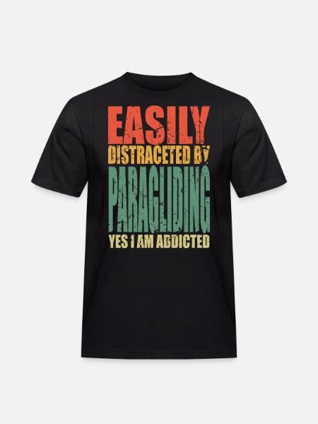 Paragliding Saying Funny - Men's Workwear T-Shirt - black