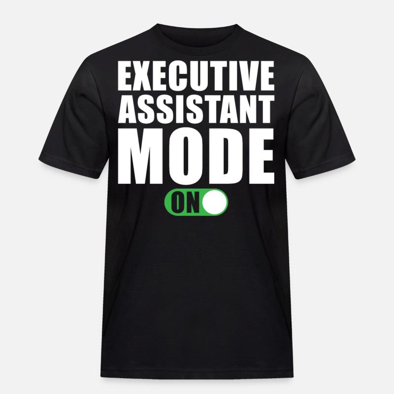 Assistentin Der Geschäftsleitung Modus An - Männer Workwear T-Shirt - Schwarz