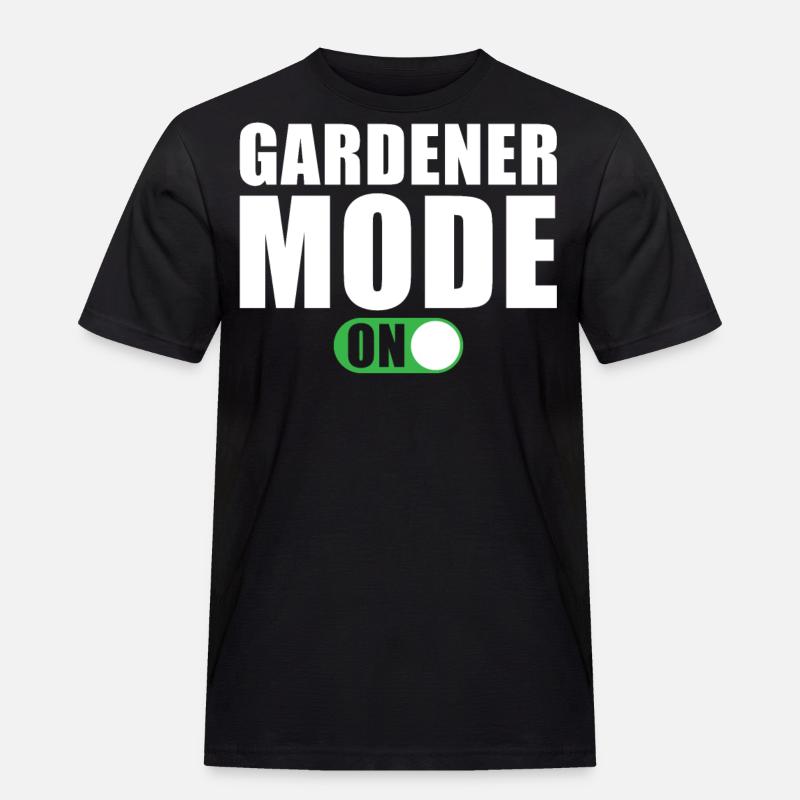 Gärtner Modus Ein - Männer Workwear T-Shirt - Schwarz