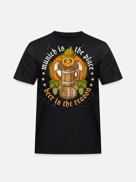 Beer, Munich, beer drinker - Men's Workwear T-Shirt - black
