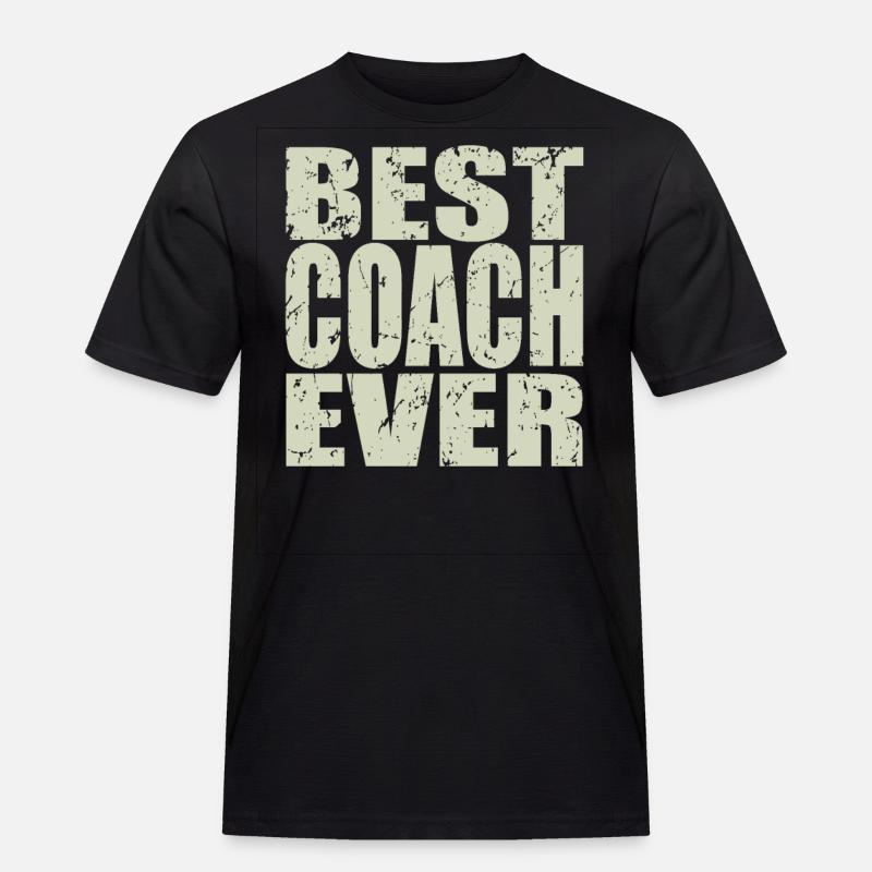 Best Coach ever Coach Geschenk - Männer Workwear T-Shirt - Schwarz