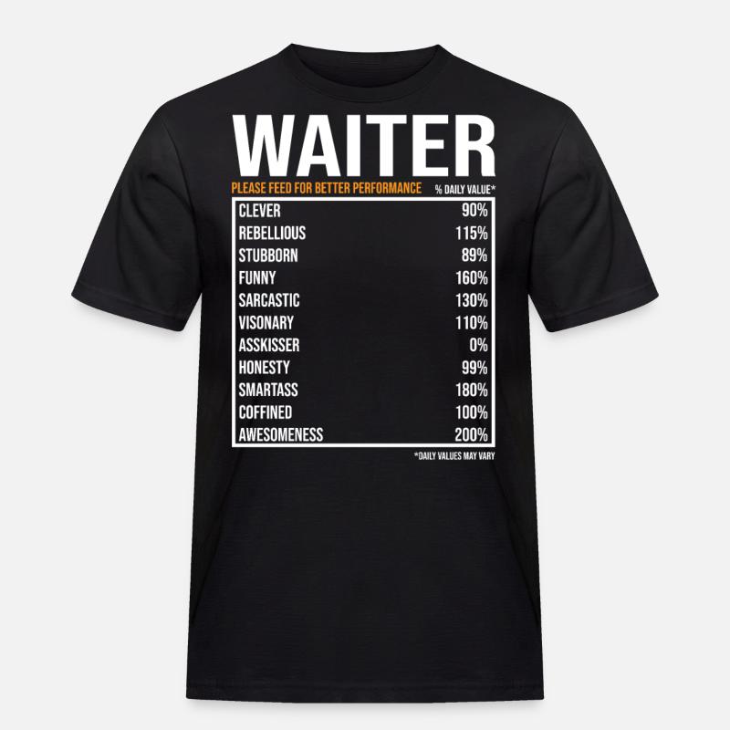 Kellner Spruch Kellner Geschenk - Männer Workwear T-Shirt - Schwarz