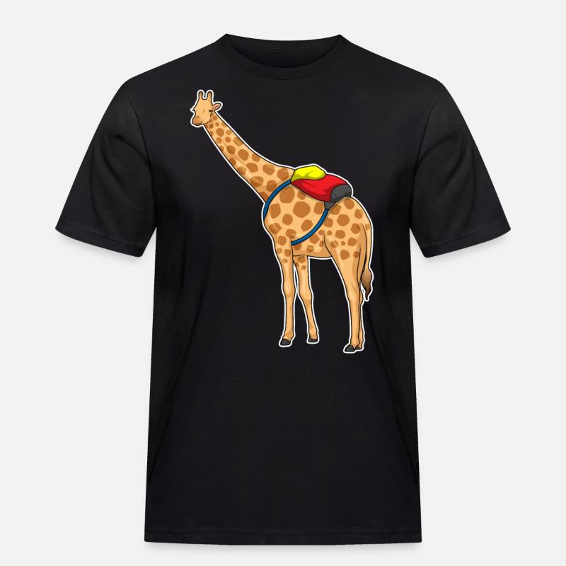 Giraffe Backpack - Men's Workwear T-Shirt - black