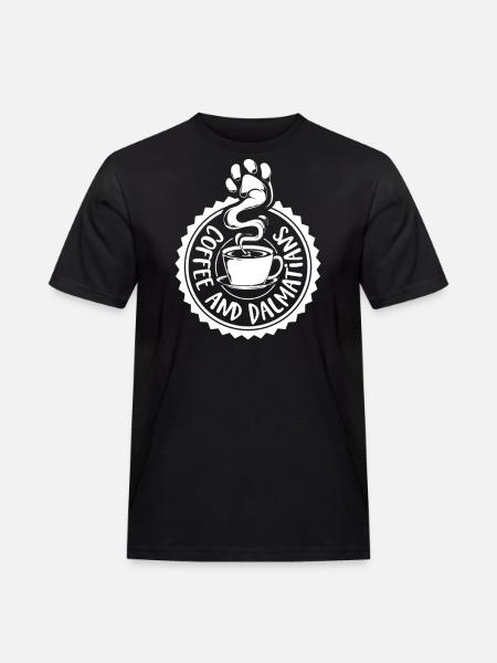 Coffee and Dalmatians - Men's Workwear T-Shirt - black