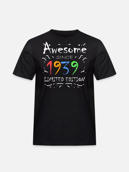 1939 - Born 1939 - Men's Workwear T-Shirt - black